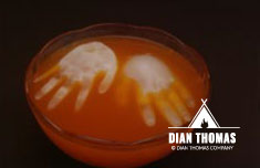 Ice shaped hands give your Halloween party drink a scary dimension.