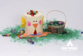 Use household items like toilet paper to make a cute Easter basket! 